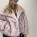 pelliccia foderata con bottoni luxe